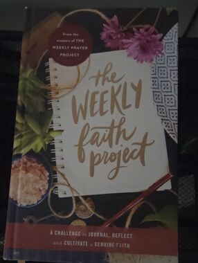 The Weekly Faith Project Spiral Journal - White & Gold Cover